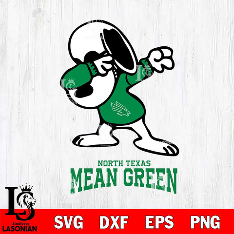 North Texas Mean Green Snoopy Sport 3 Svg Eps Dxf Png File, Digital Download