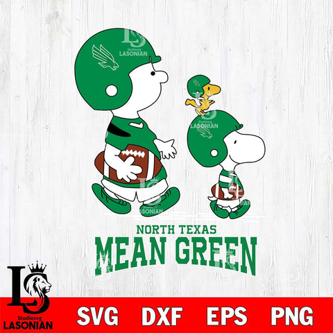 North Texas Mean Green Snoopy Sport Svg Eps Dxf Png File, Digital Download