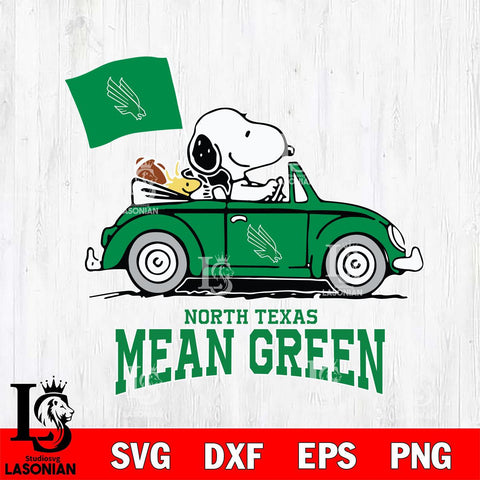 North Texas Mean Green Snoopy Sport 5 Svg Eps Dxf Png File, Digital Download