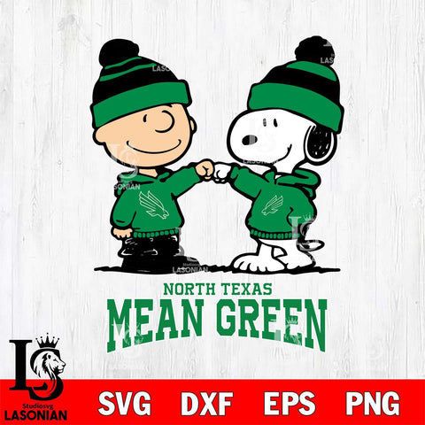 North Texas Mean Green Snoopy Sport 9 Svg Eps Dxf Png File, Digital Download