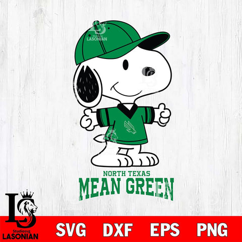 North Texas Mean Green Snoopy football SVG DXF EPS PNG FILE,Snoopy File Cut, NCAA Digital Download,Instant Download,Christmas Silhouette