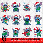 North Texas Mean Green Stitch Christmas NCAA Bundle 12 Svg Eps Dxf Png File, Digital Download, Instant Download