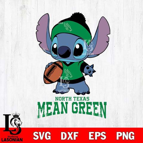 North Texas Mean Green Stitch Disney, Svg Eps Dxf Png File, Digital Download