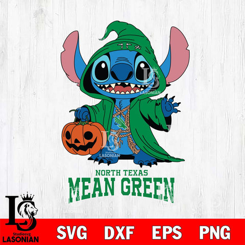 North Texas Mean Green Stitch Horror Svg Eps Dxf Png File, NCAA svg, Digital Download, Instant Download