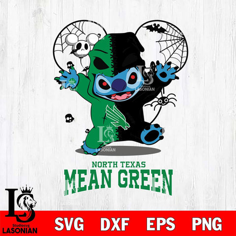 North Texas Mean Green Stitch Horror Halloween 2 Svg Eps Dxf Png File, Digital Download, Instant Download