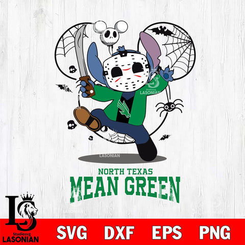 North Texas Mean Green Stitch jason voorhees Halloween Svg Eps Dxf Png File, Digital Download, Instant Download