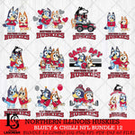 Northern Illinois Huskies Bluey & Bingo Bundle 12 SVG Svg Eps Dxf Png File, Bundle NCAA svg, Digital Download, Instant Download