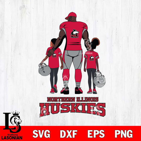 Northern Illinois Huskies 3 Father and son Rugby SVG DXF EPS PNG FILE,NCAA SVG, Father day Digital Download,Instant Download, Silhouette