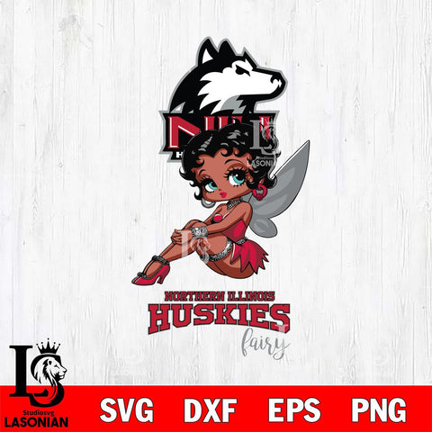 Northern Illinois Huskies Beauty Black Fairy Betty Boop, Svg Eps Dxf Png File, Digital Download