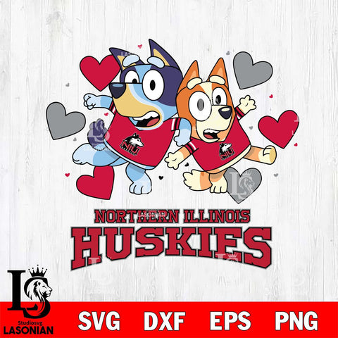 Northern Illinois Huskies Bluey & Bingo 10 Svg Eps Dxf Png File, NCAA svg, Digital Download, Instant Download