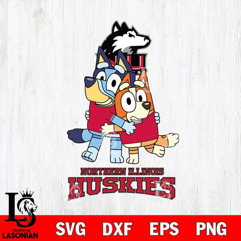 Northern Illinois Huskies Bluey & Bingo 3 Svg Eps Dxf Png File, NCAA svg, Digital Download, Instant Download