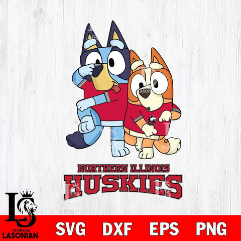 Northern Illinois Huskies Bluey & Bingo Svg Eps Dxf Png File, NCAA svg, Digital Download, Instant Download