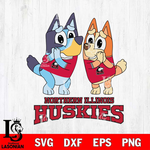 Northern Illinois Huskies Bluey & Bingo 5 Svg Eps Dxf Png File, NCAA svg, Digital Download, Instant Download