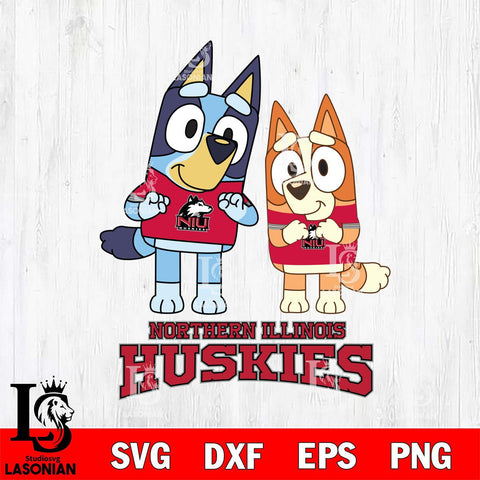 Northern Illinois Huskies Bluey & Bingo 6 Svg Eps Dxf Png File, NCAA svg, Digital Download, Instant Download