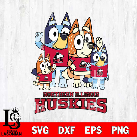 Northern Illinois Huskies Bluey & Bingo 7 Svg Eps Dxf Png File, NCAA svg, Digital Download, Instant Download