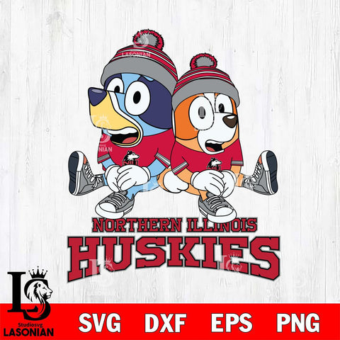 Northern Illinois Huskies Bluey & Bingo 8 Svg Eps Dxf Png File, NCAA svg, Digital Download, Instant Download
