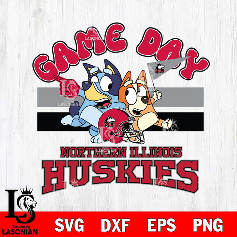 Northern Illinois Huskies Bluey & Bingo 9 Svg Eps Dxf Png File, NCAA svg, Digital Download, Instant Download