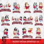 Northern Illinois Huskies Bluey Dace Mode NCAA Bundle 12 SVG Eps Dxf Png File, Digital Download, Instant Download