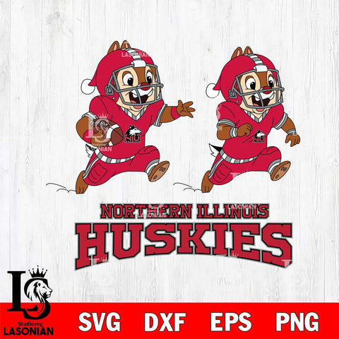Northern Illinois Huskies Chip & Dale Football Cricut,Christmas SVG DXF EPS PNG FILE, NCAA Digital Download,Instant Download, Silhouette