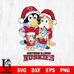 Northern Illinois Huskies Christmas Bluey Family Sport Cut Files,Bluey Cricut,Christmas Svg , Bluey svg , Digital Download, dxf eps png pdf file