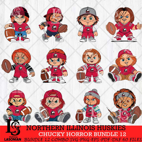Northern Illinois Huskies Chucky Horror Bundle 12 SVG Eps Dxf Png File, Bundle NCAA svg, Digital Download, Instant Download