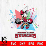 Northern Illinois Huskies Cute Daisy Duck Cheerleader SVG DXF EPS PNG FILE, NCAA File Cut,Digital Download,Instant Download