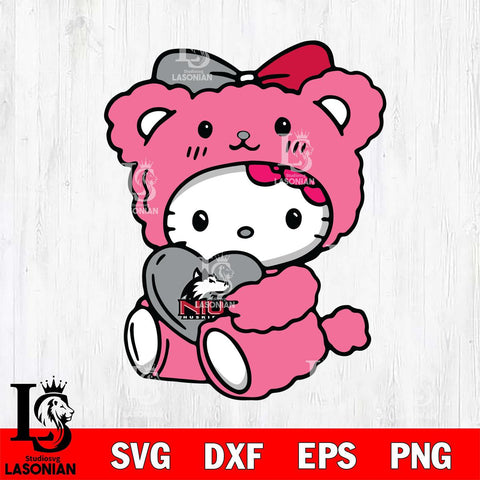 Northern Illinois Huskies Cute Hello Kitty 3 Svg Eps Dxf Png File, Digital Download, Instant Download