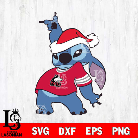 Northern Illinois Huskies Disney Lilo & Stitch Christmas Svg Eps Dxf Png File, Digital Download, Instant Download
