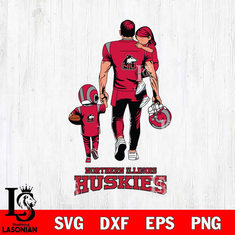 Northern Illinois Huskies Father And Son Football SVG DXF EPS PNG FILE,NCAA SVG, Father day Digital Download,Instant Download, Silhouette