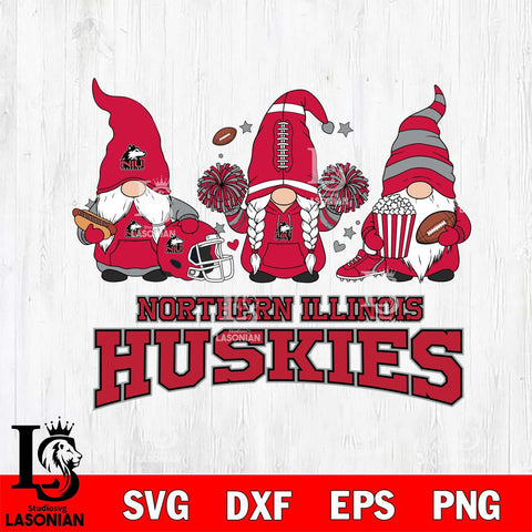 Northern Illinois Huskies Gnome Fan File Cut, NCAA SVG, Digital Download , Criucut , Silhouette