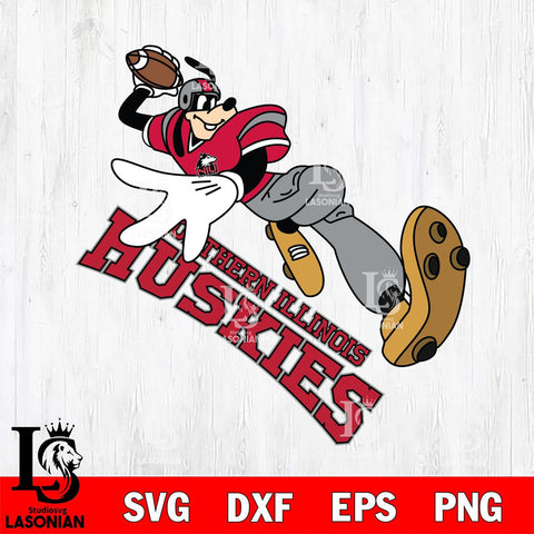 Northern Illinois Huskies Goofy rugby player SVG DXF EPS PNG FILE,NCAA svg ,Football Digital Download,Instant Download, Silhouette