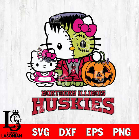 Northern Illinois Huskies Hello Kitty Horror 10 Svg Eps Dxf Png File, Digital Download