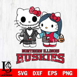 Northern Illinois Huskies Hello Kitty Horror 11 Svg Eps Dxf Png File, Digital Download