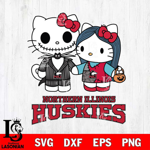 Northern Illinois Huskies Hello Kitty Horror 11 Svg Eps Dxf Png File, Digital Download