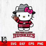 Northern Illinois Huskies Hello Kitty Horror 6 Svg Eps Dxf Png File, Digital Download