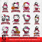 Northern Illinois Huskies Hello Kitty Horror NCAA Bundle 12 SVG Svg Eps Dxf Png File, Digital Download