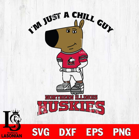 Northern Illinois Huskies I'm Just A Chill Guy Football Svg Eps Dxf Png File,NCAA Svg Files,Chill Guy svg ,Digital Download ,Instant Download, Cricut File