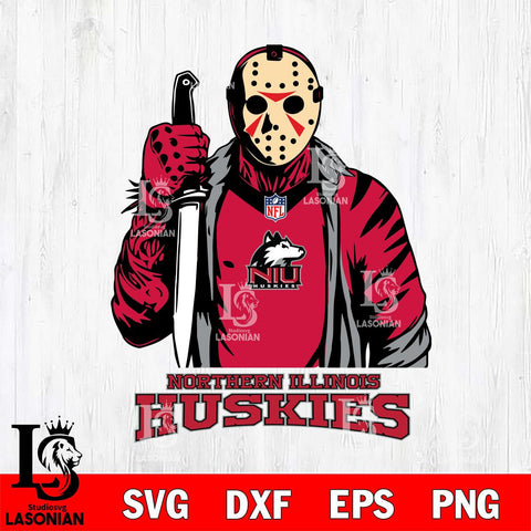 Northern Illinois Huskies Jason Voorhees Horror 3 Svg Eps Dxf Png File, NCAA svg, Digital Download, Instant Download