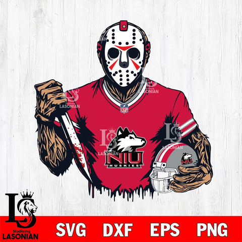 Northern Illinois Huskies Jason Voorhees Horror 5 Svg Eps Dxf Png File, NCAA svg, Digital Download, Instant Download