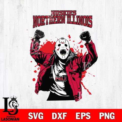 Northern Illinois Huskies Jason Voorhees Horror Halloween 3 Svg Eps Dxf Png File, NCAA svg, Digital Download, Instant Download