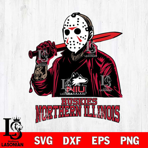 Northern Illinois Huskies Jason Voorhees Horror Halloween Svg Eps Dxf Png File, NCAA svg, Digital Download, Instant Download