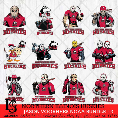 Northern Illinois Huskies Jason Voorhees NCAA Bundle 12 SVG Svg Eps Dxf Png File, Digital Download