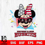 Northern Illinois Huskies Minnie Mouse Love Sport SVG DXF EPS PNG FILE, NCAA File Cut,Digital Download,Instant Download