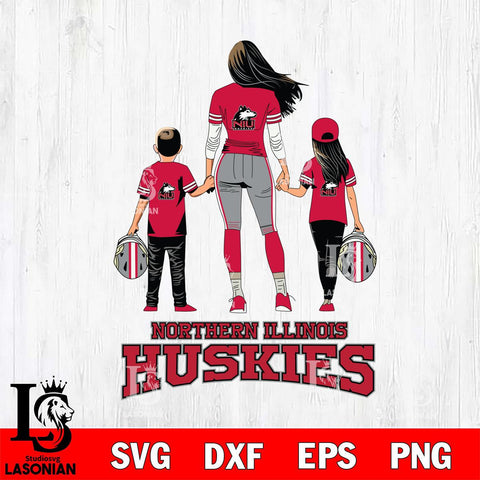 Northern Illinois Huskies Mother and son Rugby SVG DXF EPS PNG FILE,NCAA SVG, Father day Digital Download,Instant Download, Silhouette