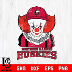 Northern Illinois Huskies Pennywise Horror Sport 10 Svg Eps Dxf Png File, Digital Download