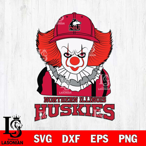 Northern Illinois Huskies Pennywise Horror Sport 10 Svg Eps Dxf Png File, Digital Download