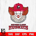 Northern Illinois Huskies Pennywise Horror Sport 12 Svg Eps Dxf Png File, Digital Download