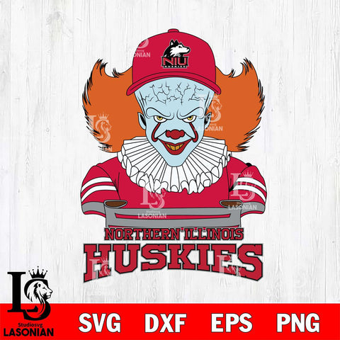 Northern Illinois Huskies Pennywise Horror Sport 2 Svg Eps Dxf Png File, Digital Download