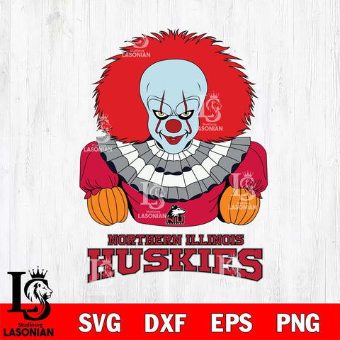 Northern Illinois Huskies Pennywise Horror Sport 3 Svg Eps Dxf Png File, Digital Download