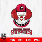 Northern Illinois Huskies Pennywise Horror Sport 4 Svg Eps Dxf Png File, Digital Download